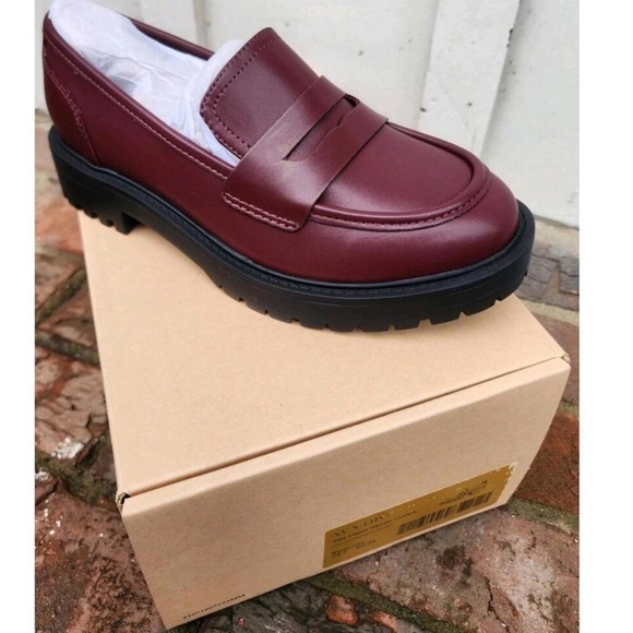 wydr studios Shoes - Wydr Studios Tate Burgundy Vegan Loafers